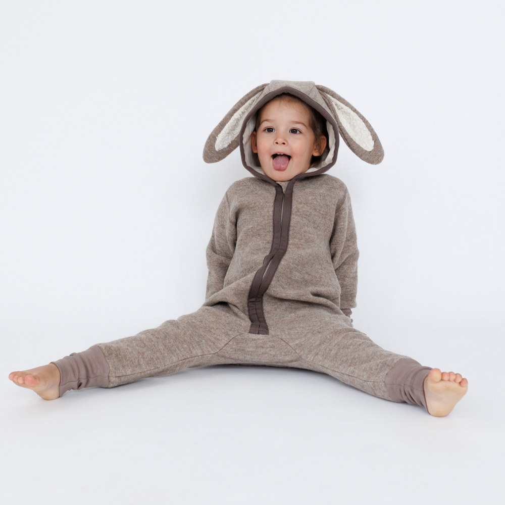 Hase Wollwalk cocoome wollwalk overall baby babyoverall winter overall mit Ohren